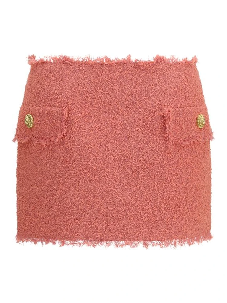 Multicolor Wool Oves Aries Mini Skirt