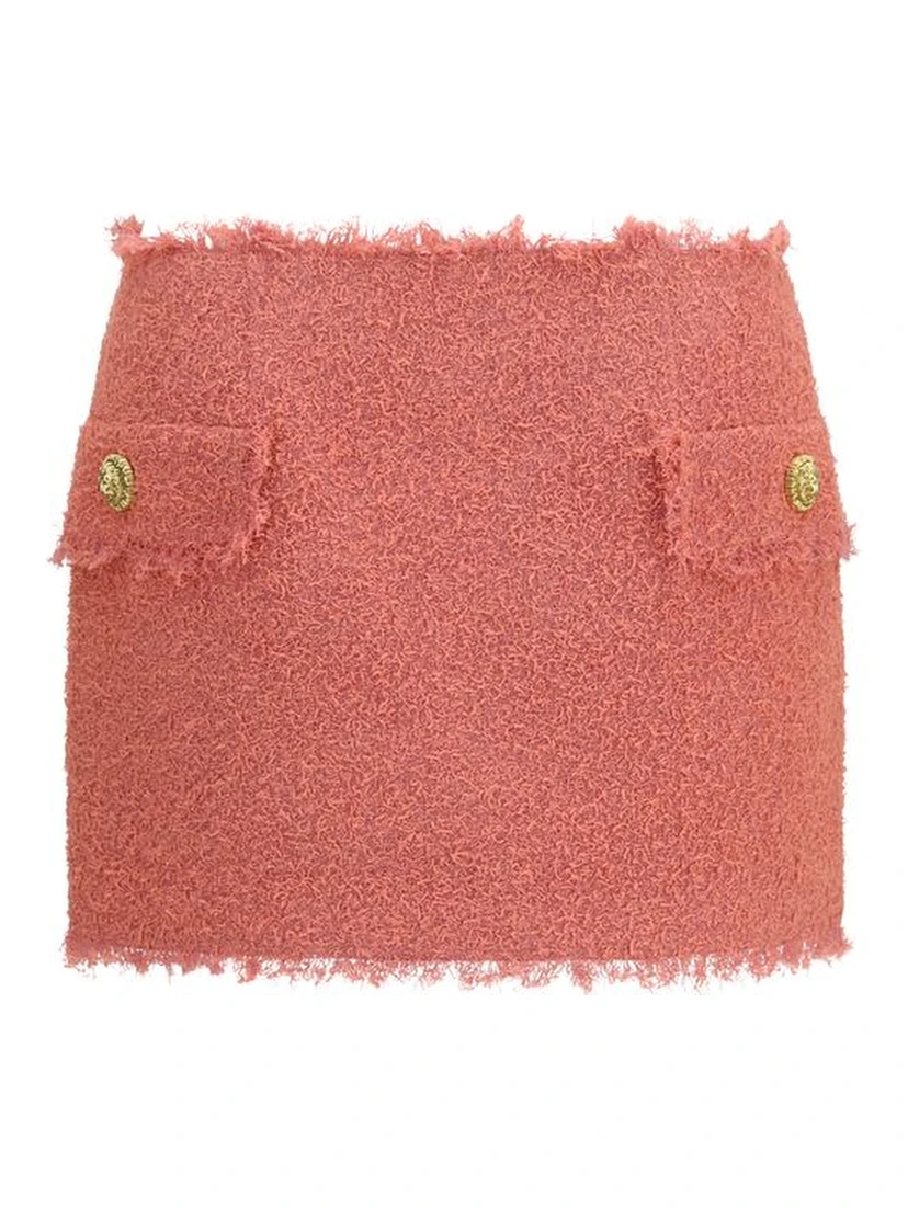 Multicolor Wool Oves Aries Mini Skirt