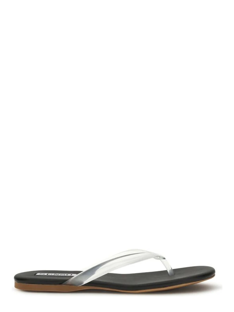 Black Rubber Flip-Flop Sandals
