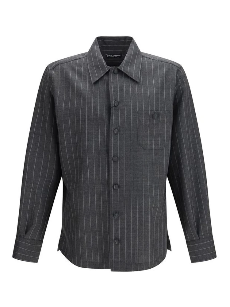 Gray Wool Oves Aries Dress Shirt