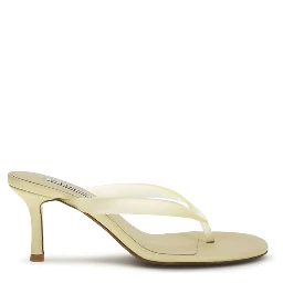 Beige Rubber Stiletto Heel Sandals