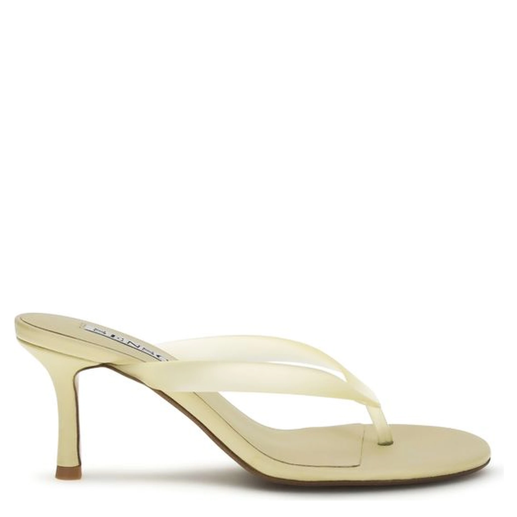 Beige Rubber Stiletto Heel Sandals