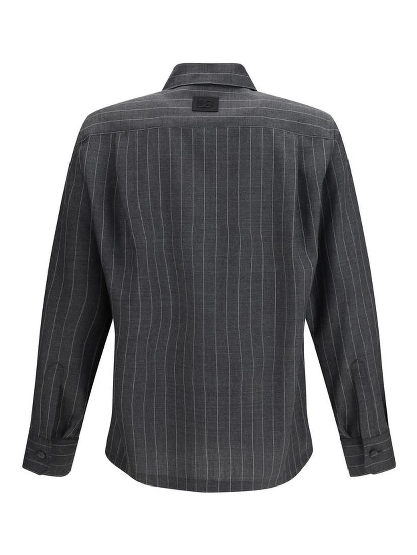 Gray Wool Oves Aries Dress Shirt