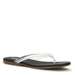 Black Rubber Flip-Flop Sandals