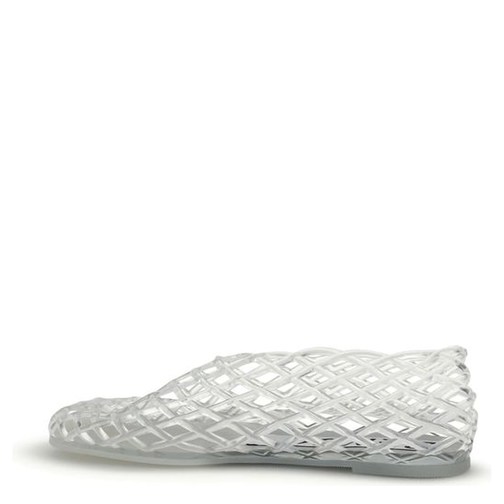 White Rubber Ballet Flats