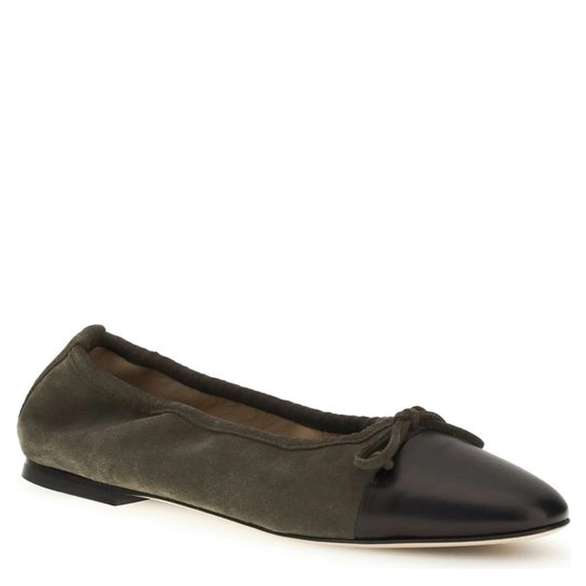 Bicolor Calf Leather Bos Taurus Ballet Flats