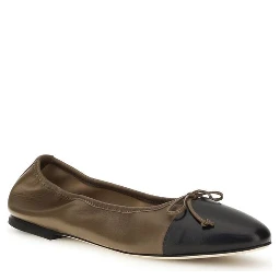 Brown Calf Leather Bos Taurus Ballet Flats
