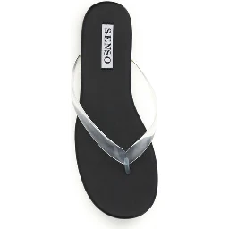 Black Rubber Flip-Flop Sandals
