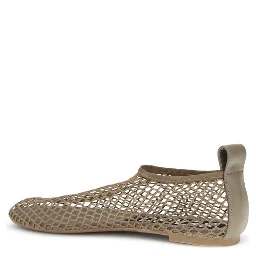 Beige Rubber Ballet Flats