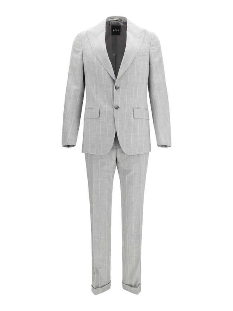Gray Cotton Two-Piece Suit