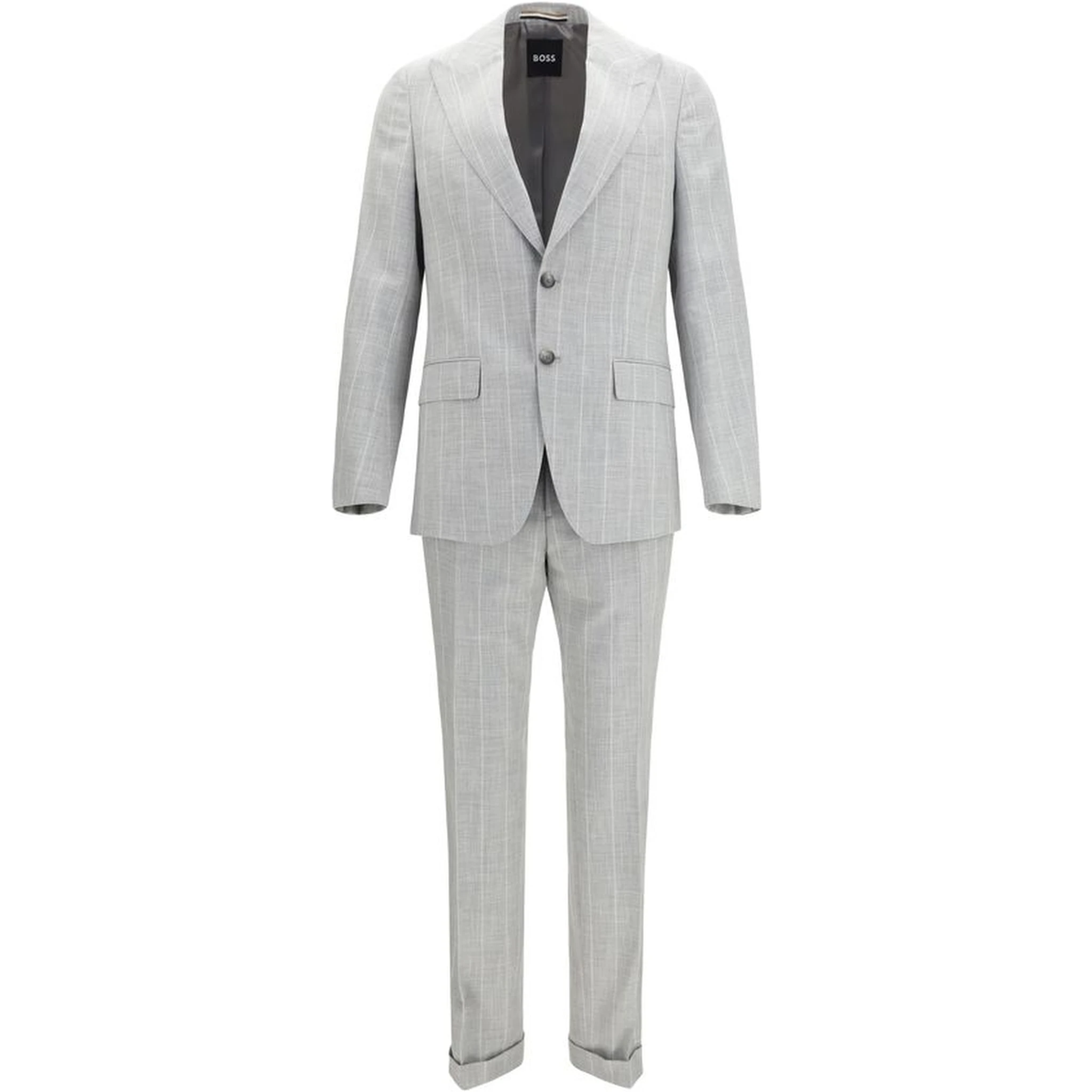 Gray Cotton Two-Piece Suit