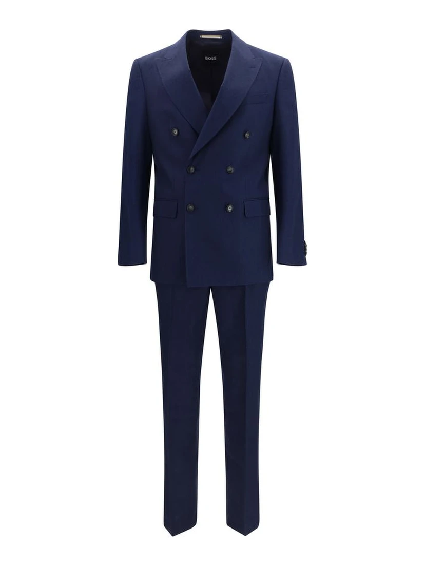 Blue Linen Two-Piece Suit