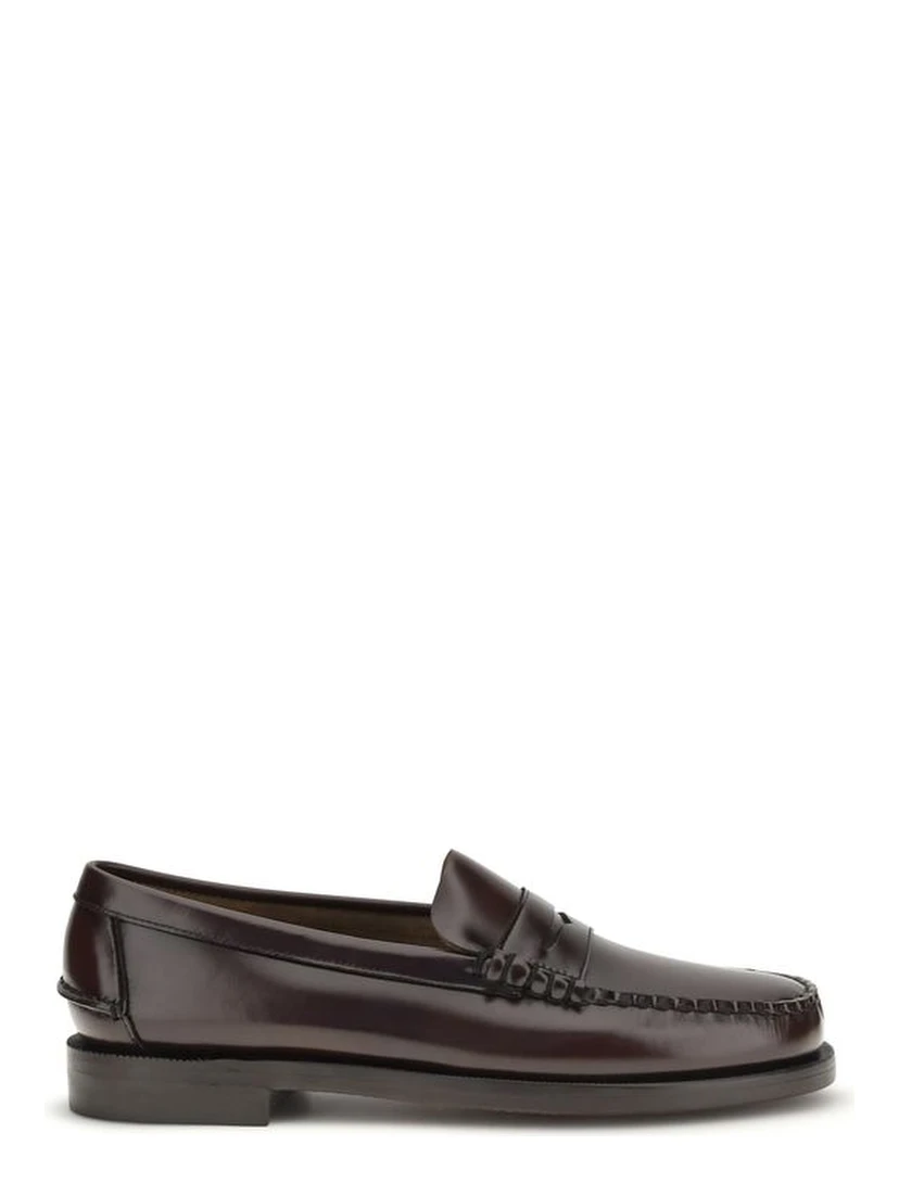 Brown Calf Leather Bos Taurus Slip-On Loafers