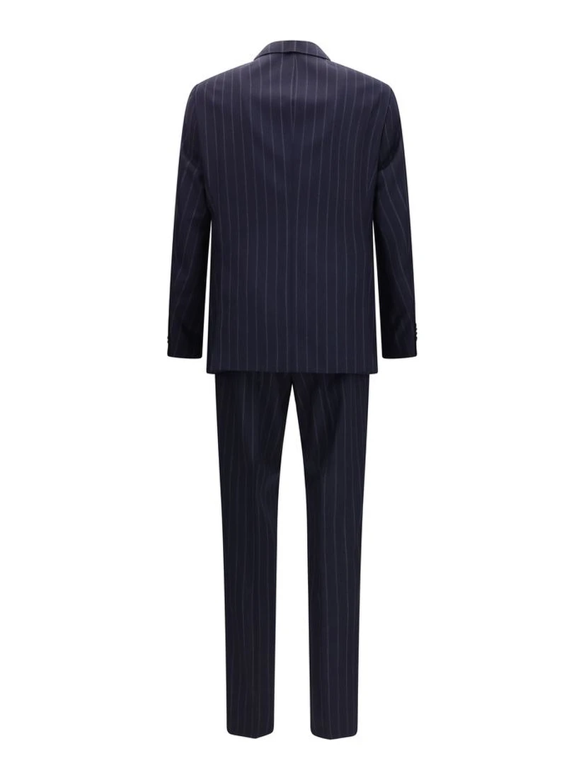Blue Wool Oves Aries Two-Piece Suit