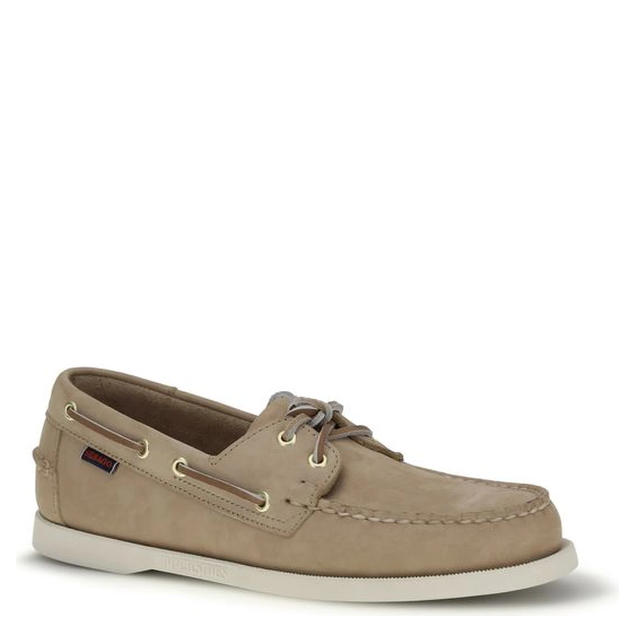 Beige Calf Leather Bos Taurus Slip-On Loafers