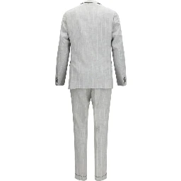 Gray Cotton Two-Piece Suit