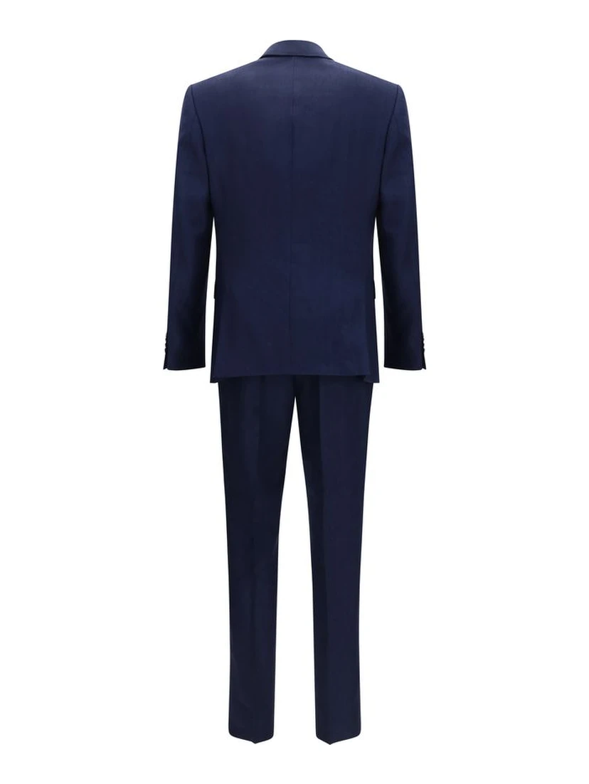 Blue Linen Two-Piece Suit