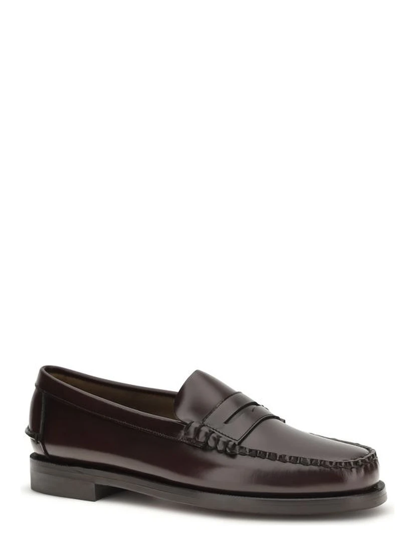 Brown Calf Leather Bos Taurus Slip-On Loafers