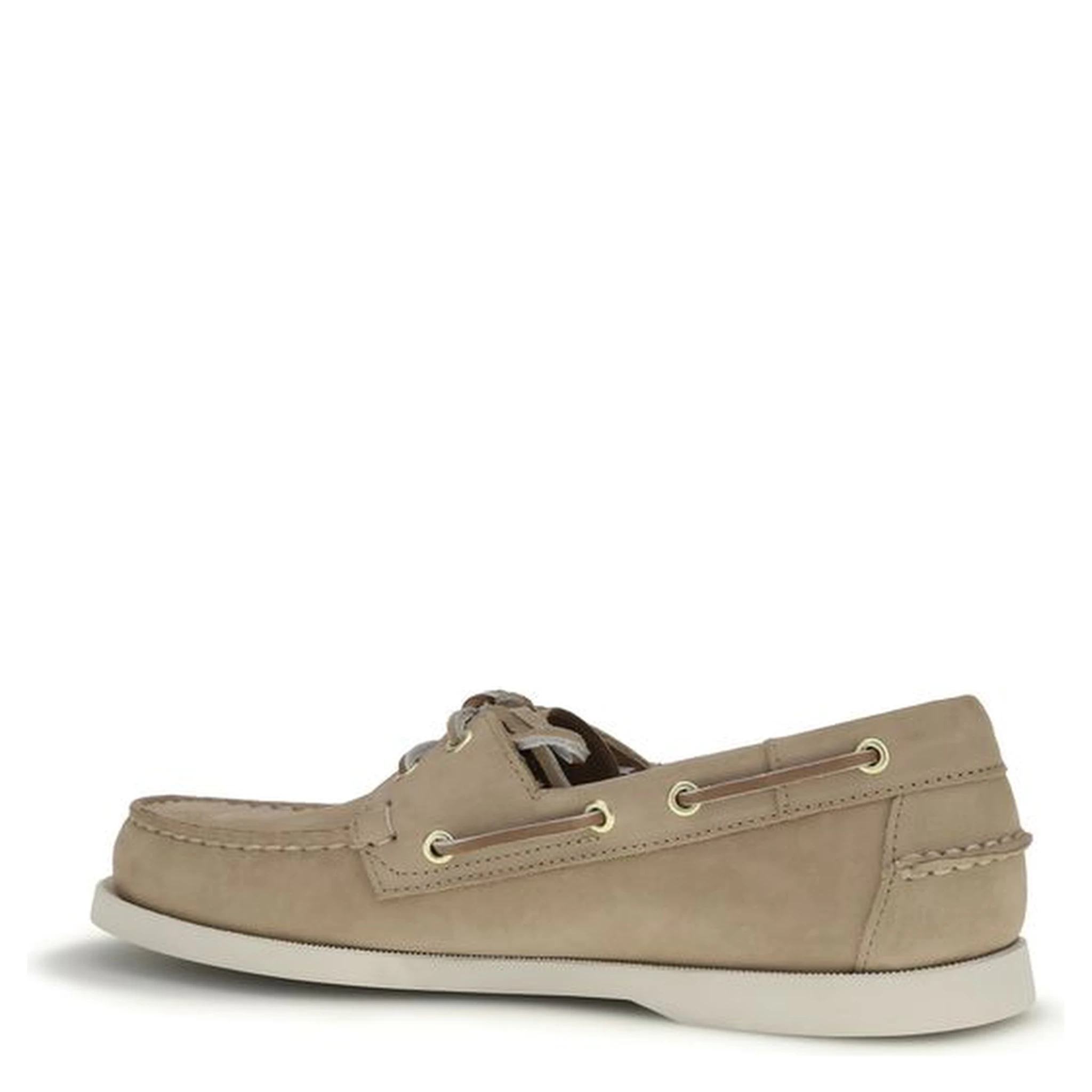 Beige Calf Leather Bos Taurus Slip-On Loafers