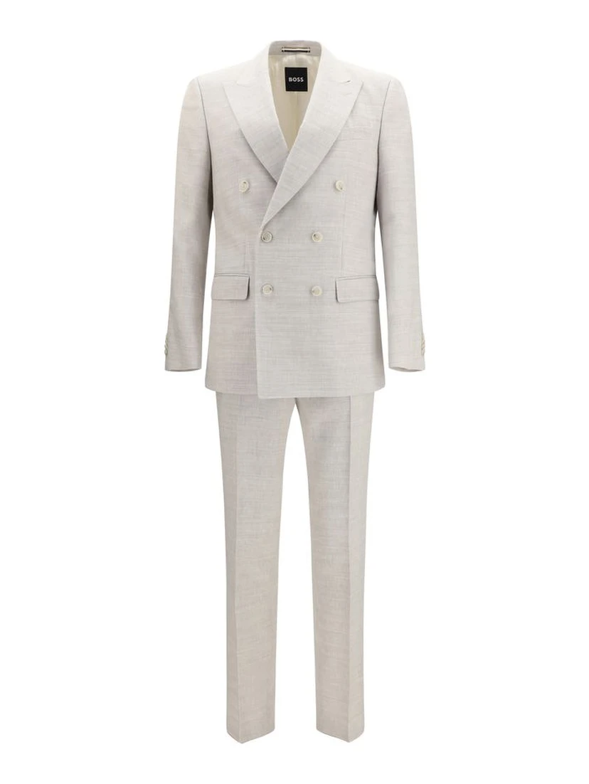 Gray Linen Two-Piece Suit