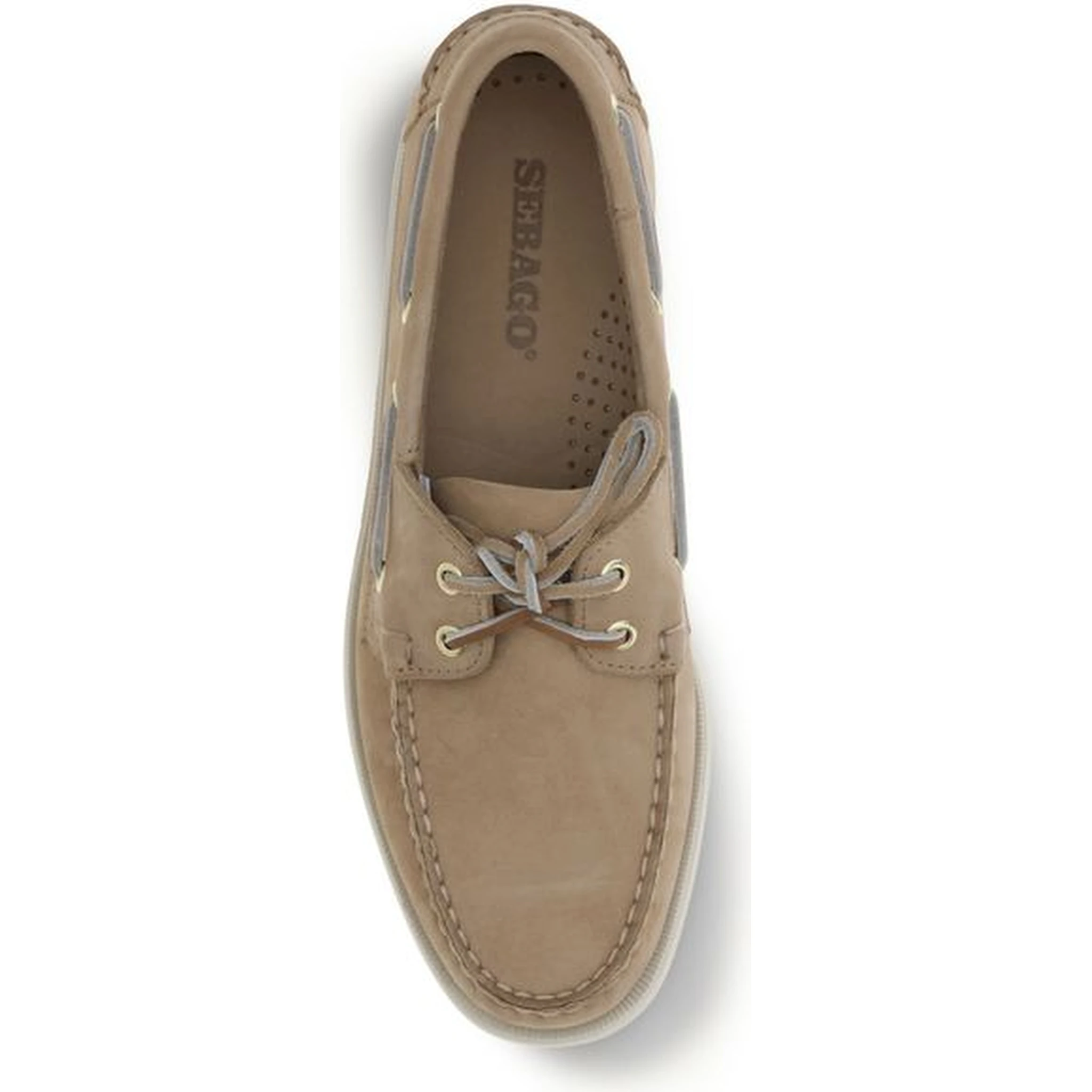 Beige Calf Leather Bos Taurus Slip-On Loafers