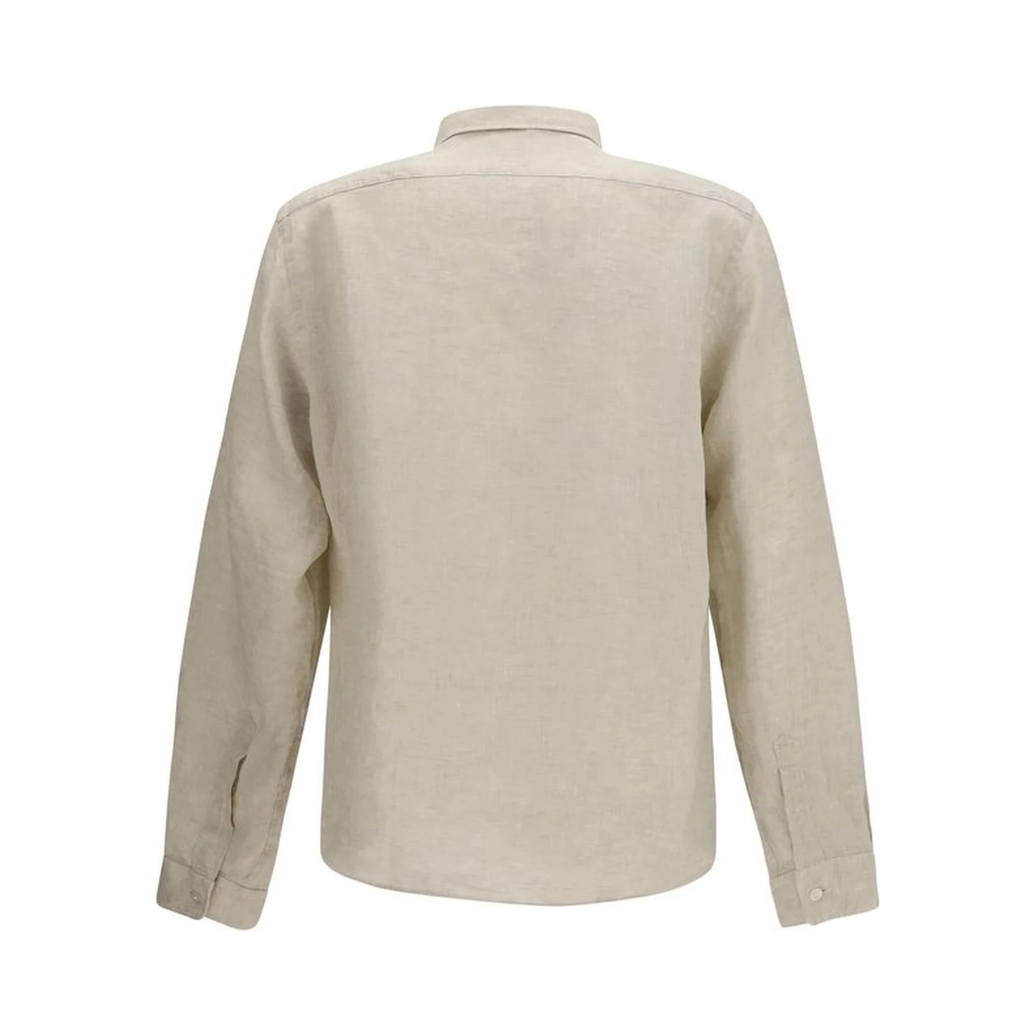 Beige Linen Dress Shirt