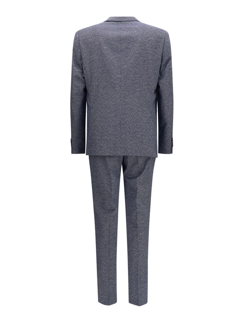 Blue Viscose Two-Piece Suit