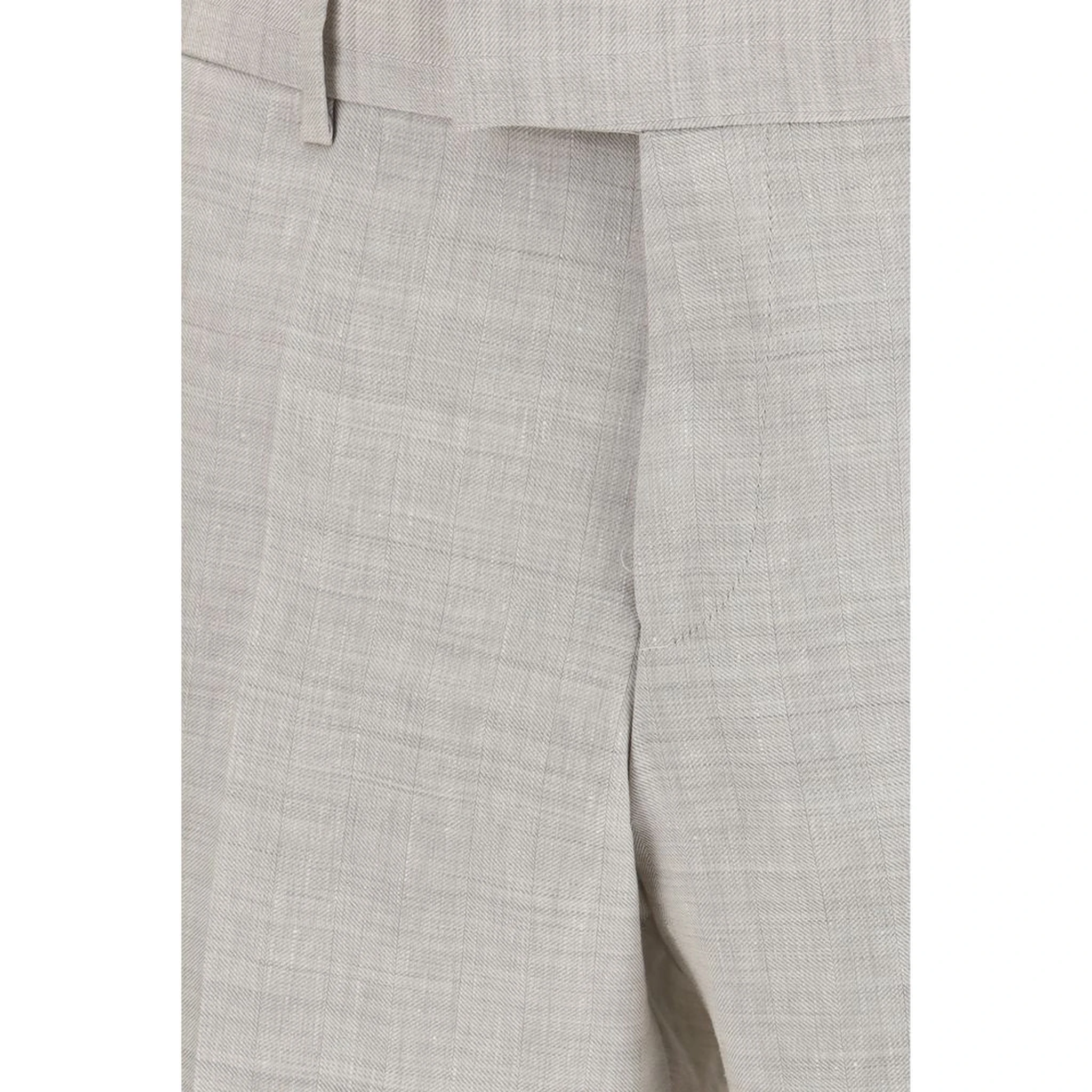 Gray Linen Two-Piece Suit