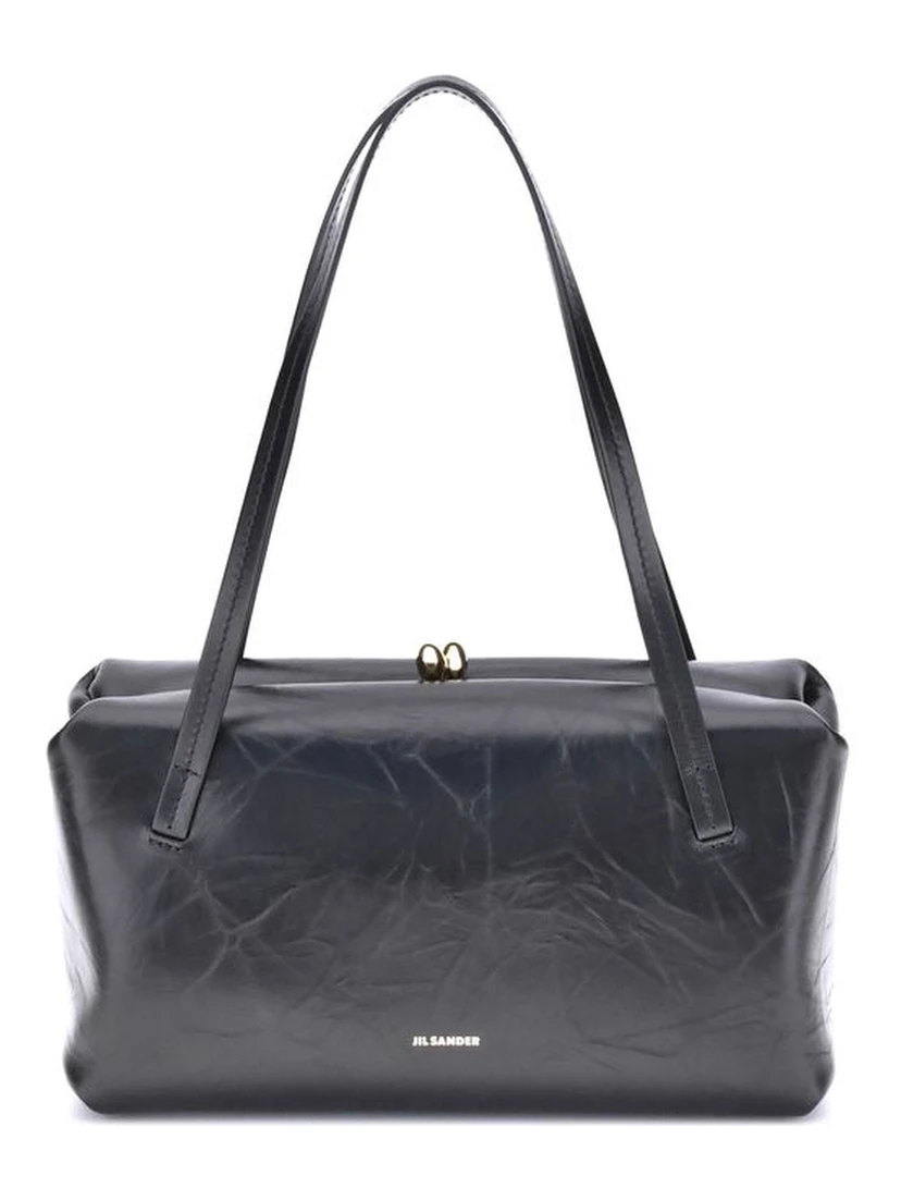 Black Calf Leather Bos Taurus Shoulder Bag