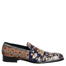 Multicolor Embroidered Sequin Loafers Shoes
