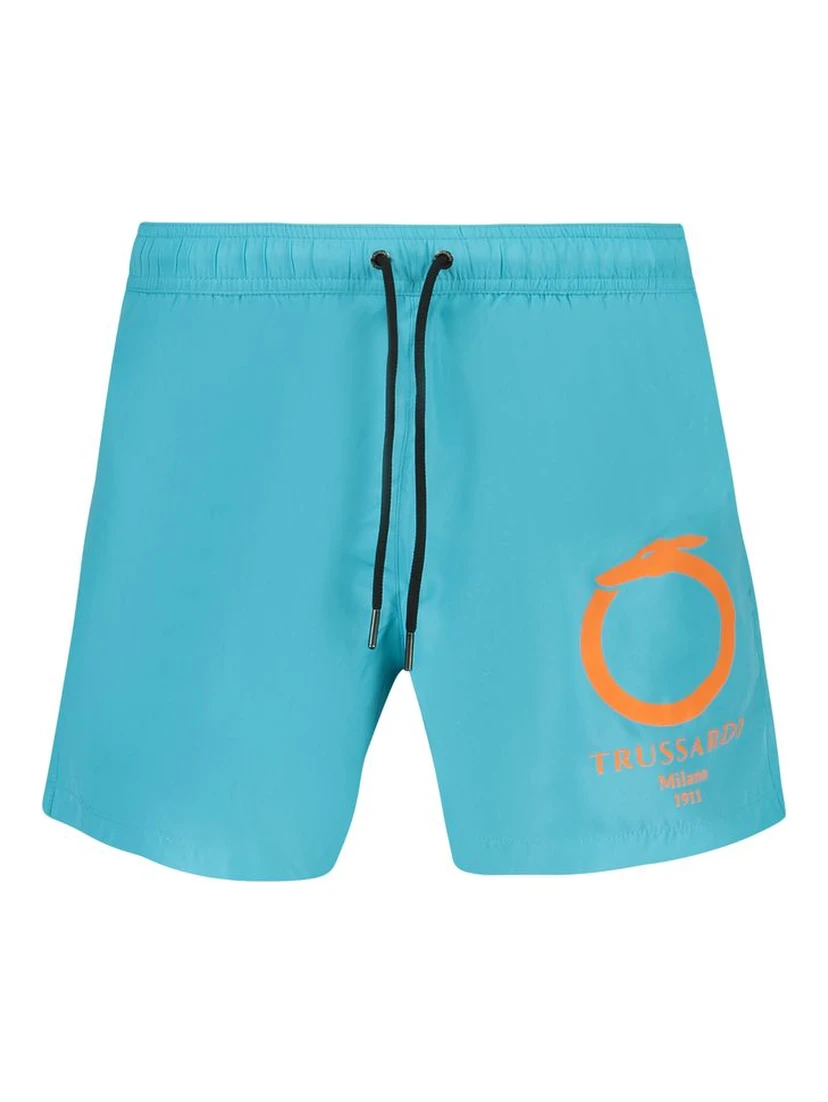 Azzurro Polyester Men's Swimwear