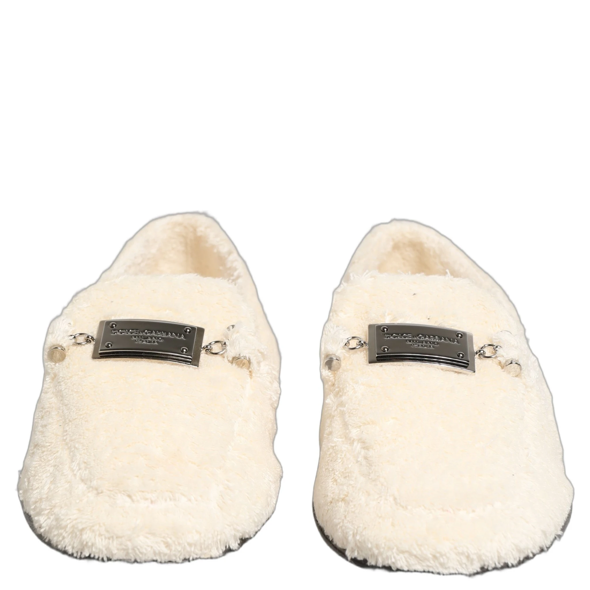 White Fur Shearling Men Dress Loafers Shoes