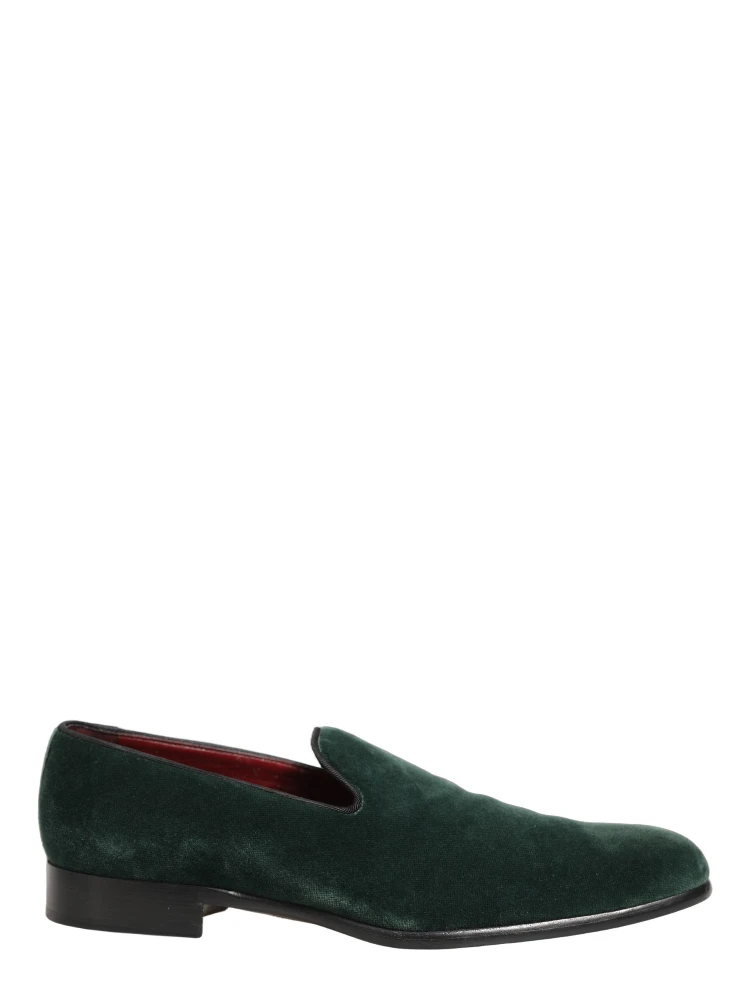 Green Suede Formal Slip On Men Loafers Shoes