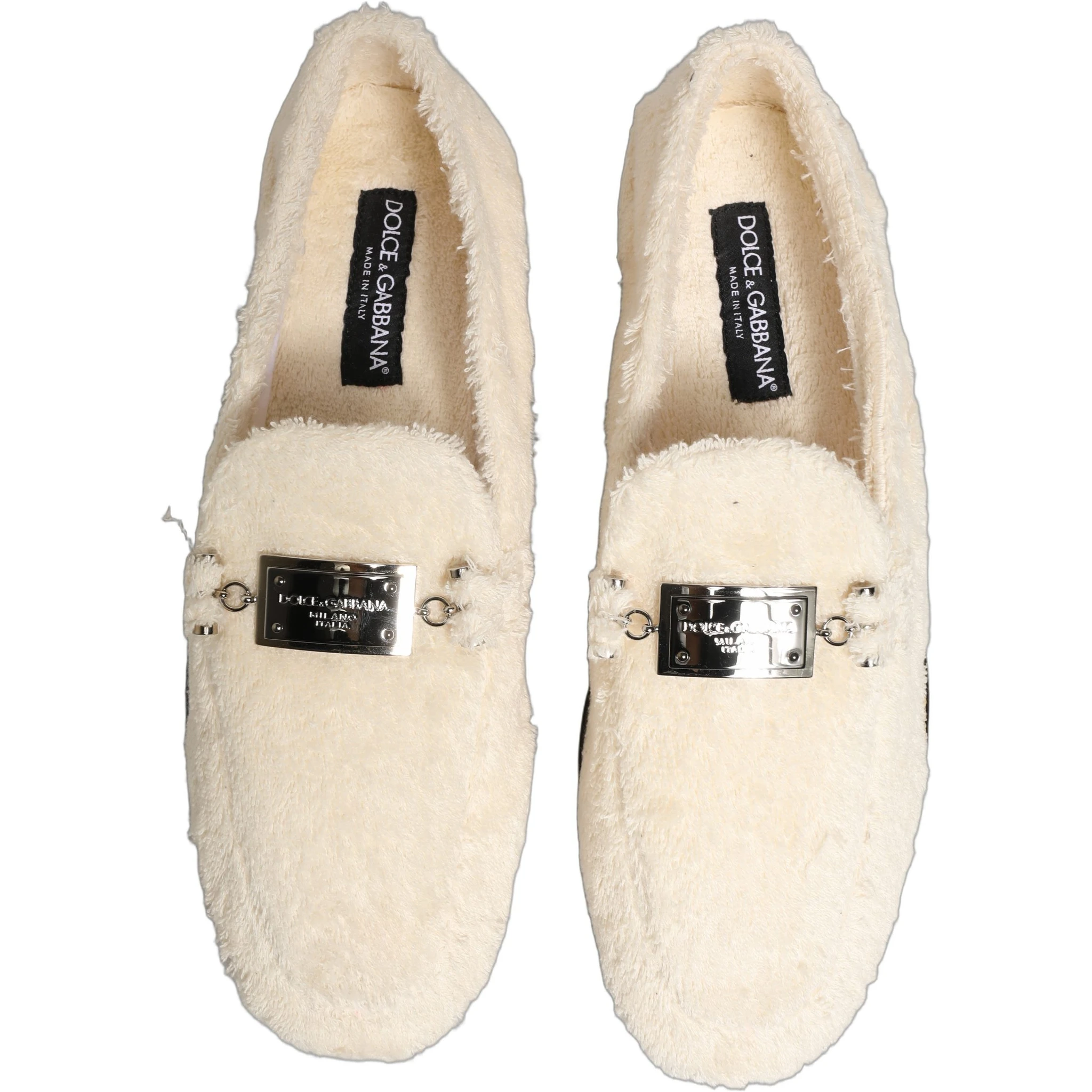 White Fur Shearling Men Dress Loafers Shoes