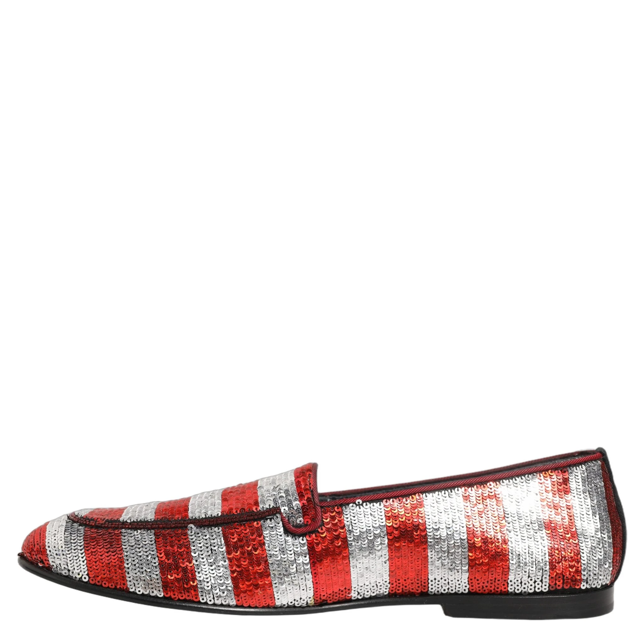 Multicolor Flag Sequin Dress Loafers Shoes