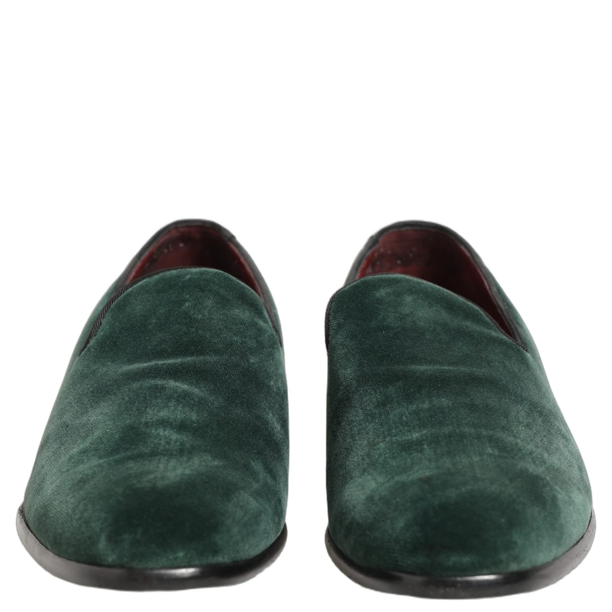 Green Suede Formal Slip On Men Loafers Shoes