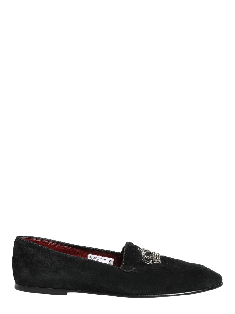 Black Crown Embellished Dress Loafers Shoes alternative