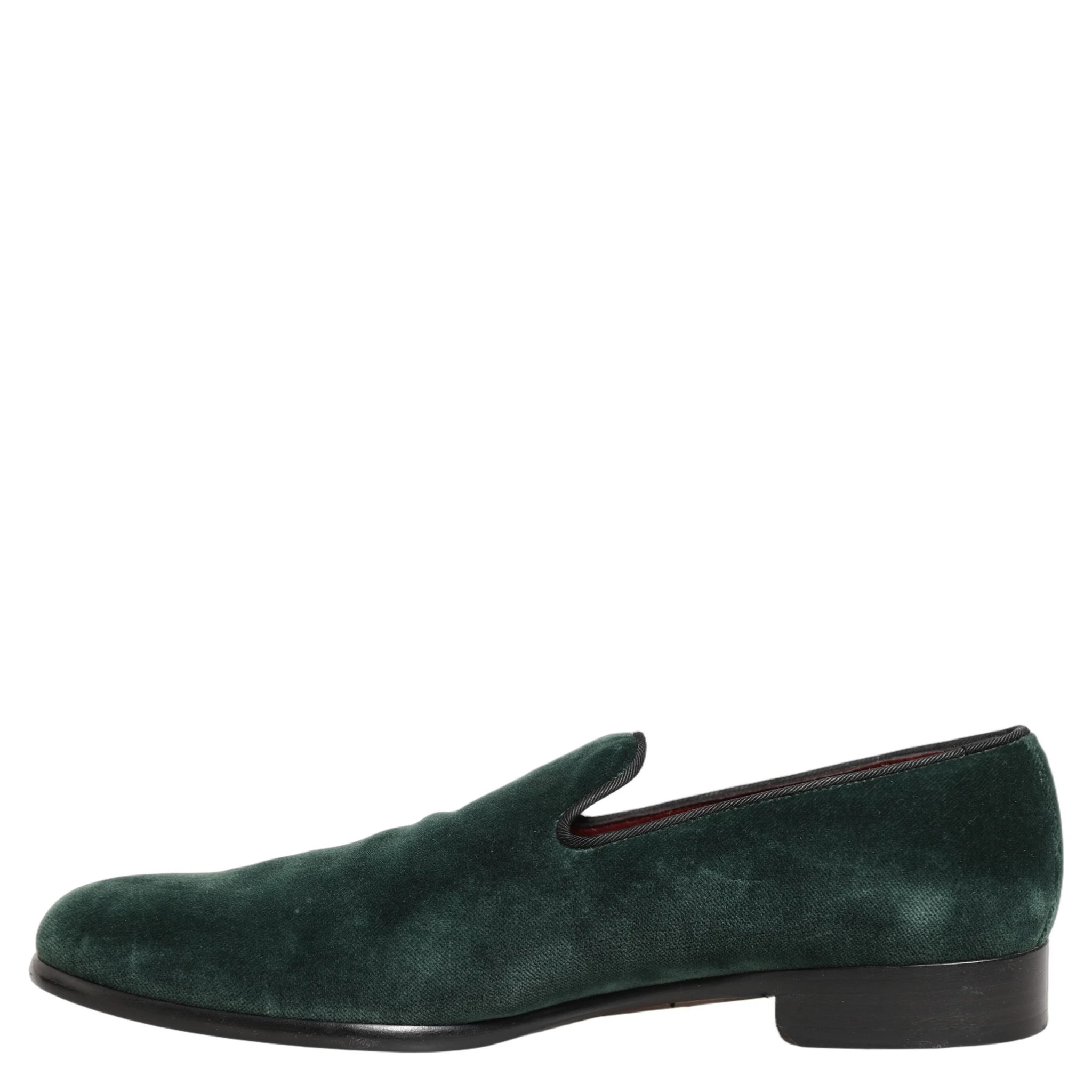 Green Suede Formal Slip On Men Loafers Shoes