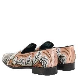 Multicolor Brocade Sequin Dress Loafers Shoes