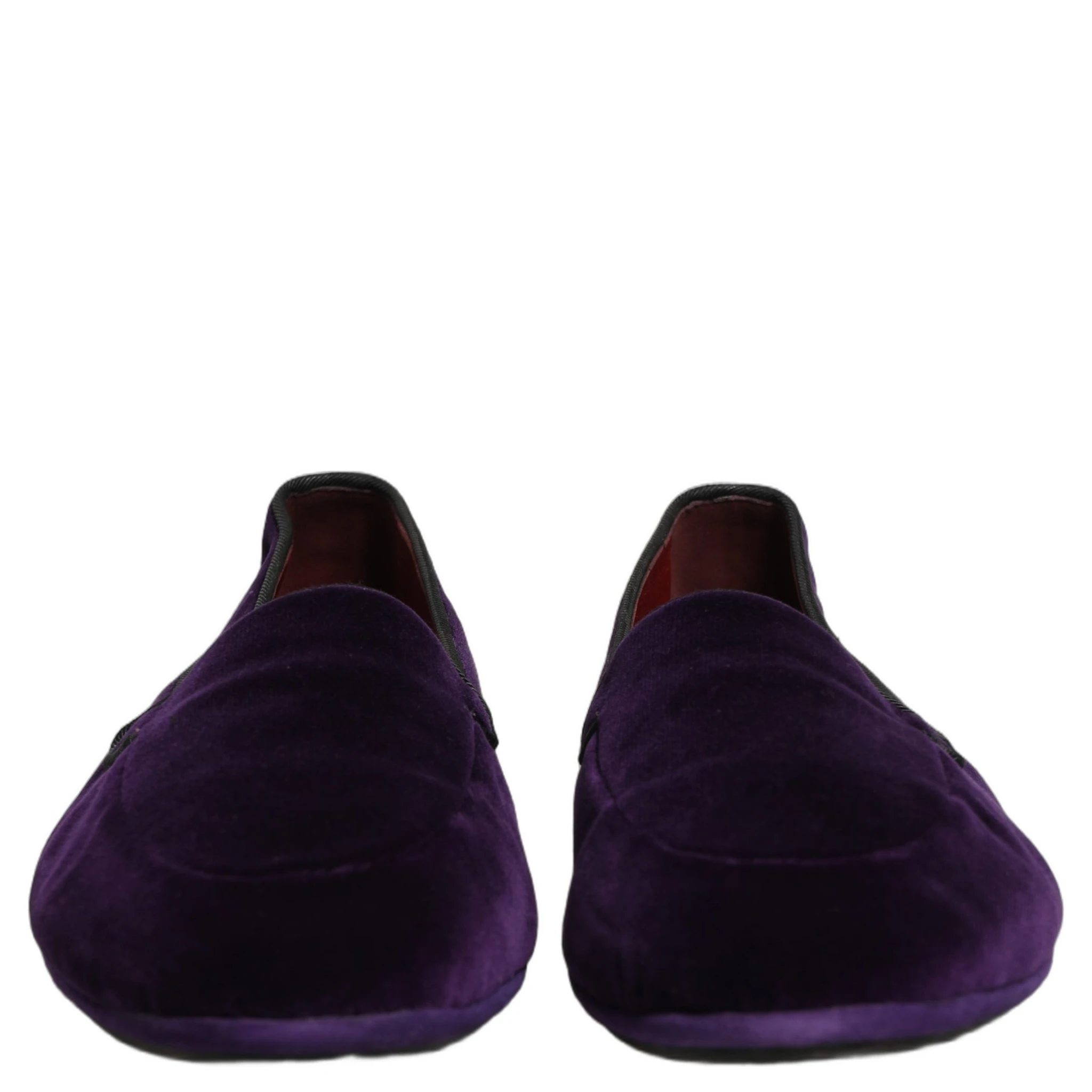 Violet Velvet Slip On Men Flats Loafers Shoes