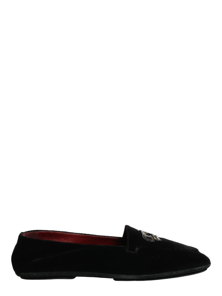 Black Crown Embellished Dress Loafers Shoes alternative