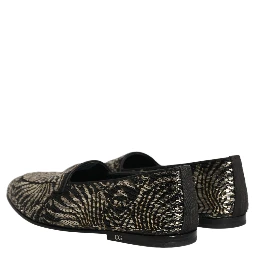 Black Silver Embellished Dress Loafers Shoes