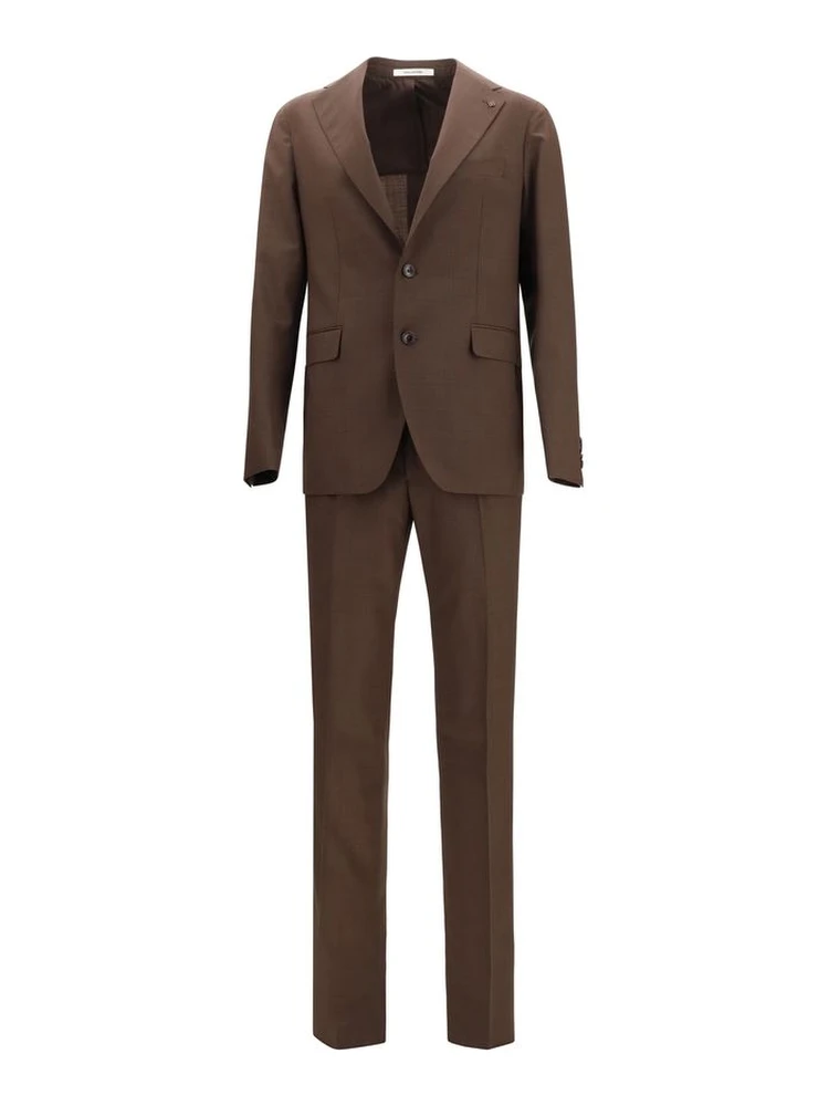 Brown Wool Oves Aries Two-Piece Suit