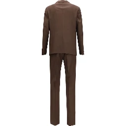 Brown Wool Oves Aries Two-Piece Suit