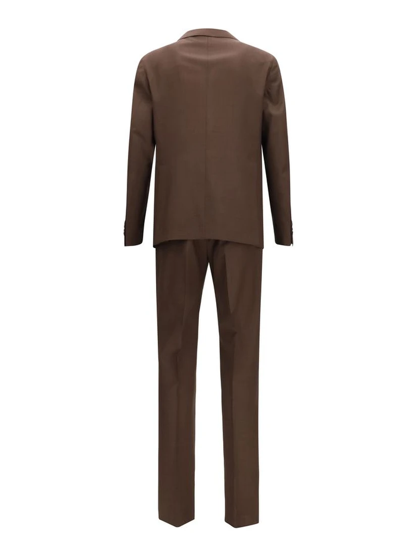 Brown Wool Oves Aries Two-Piece Suit