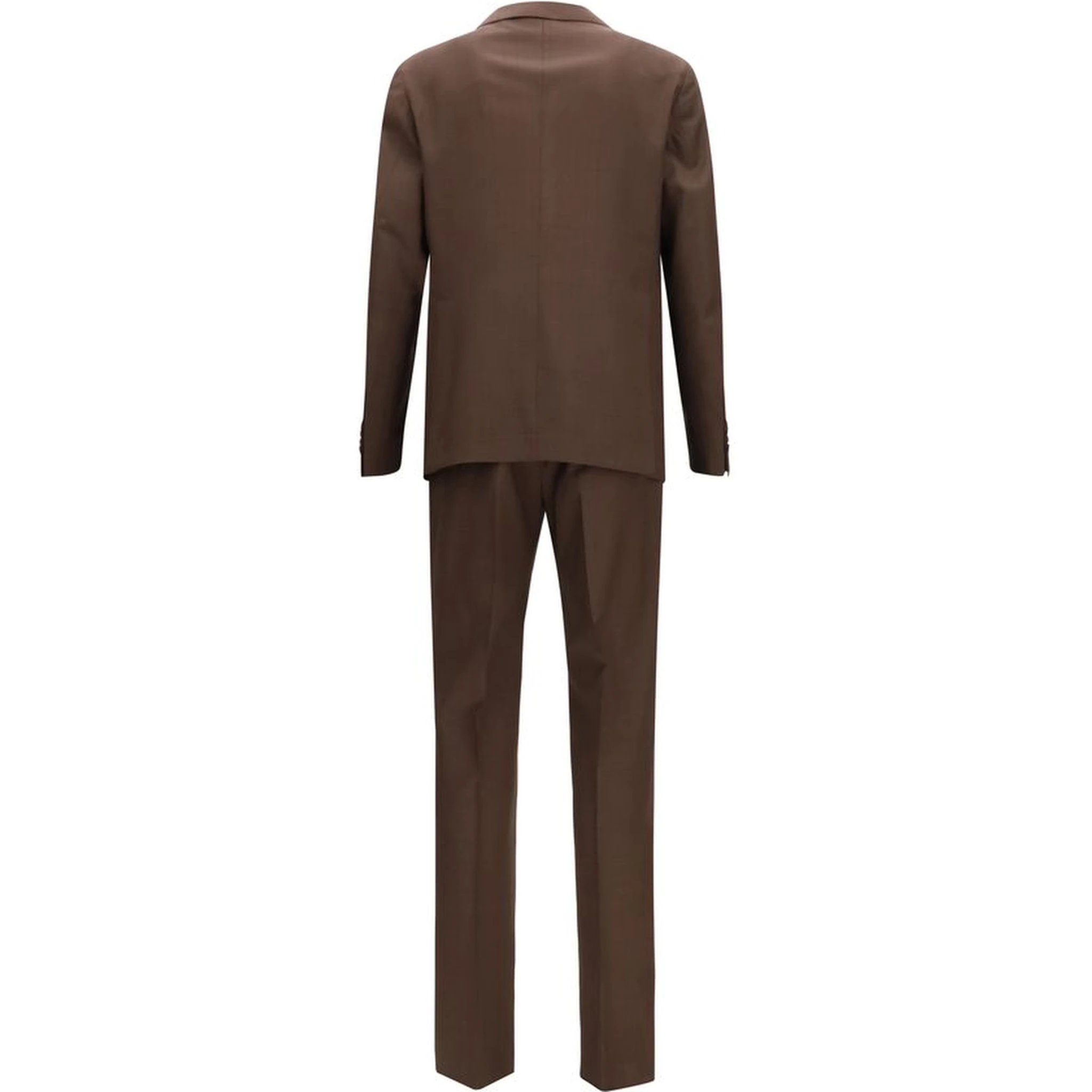 Brown Wool Oves Aries Two-Piece Suit