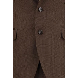 Brown Wool Oves Aries Two-Piece Suit