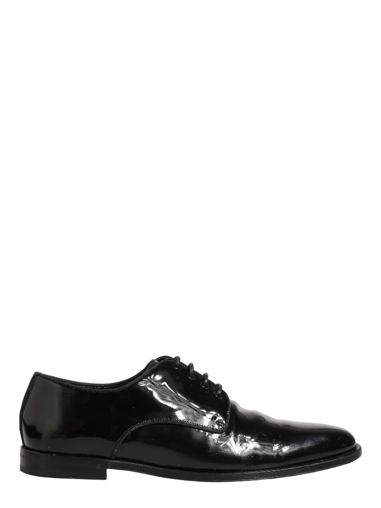 Black Leather Lace Up Derby Dress Formal Shoes