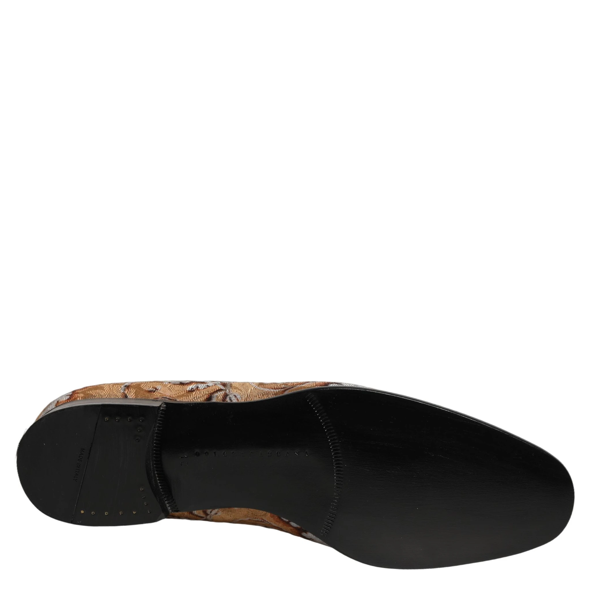 Gold Brocade Baroque Men Loafers Shoes