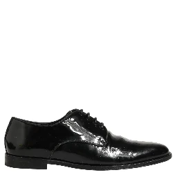 Black Leather Lace Up Derby Dress Formal Shoes